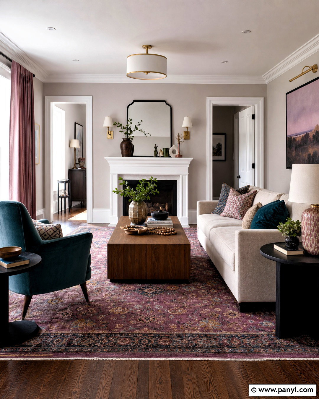 Mauve Living Room With Teal Accents - 20 mauve living room ideas