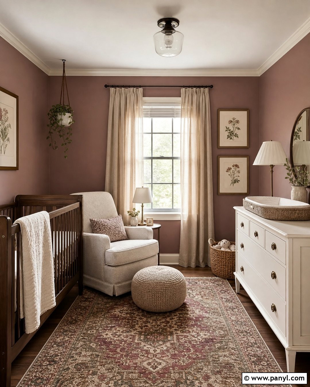 Mauve Nursery Walls - 30 Nursery Wall Color Ideas