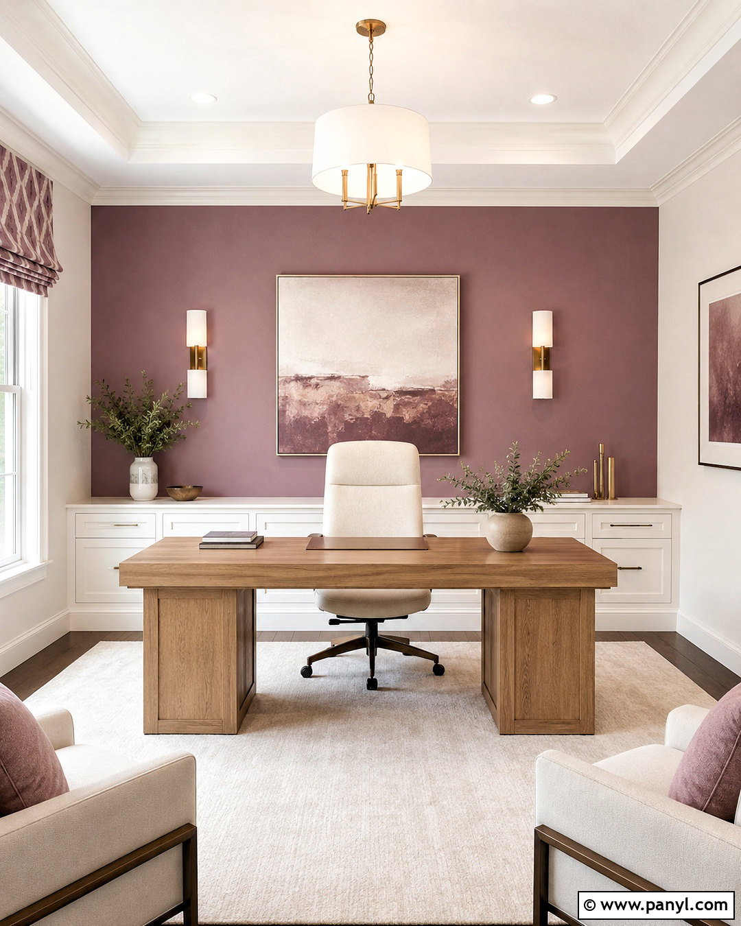 Mauve Office Accent Wall - 20 mauve office ideas