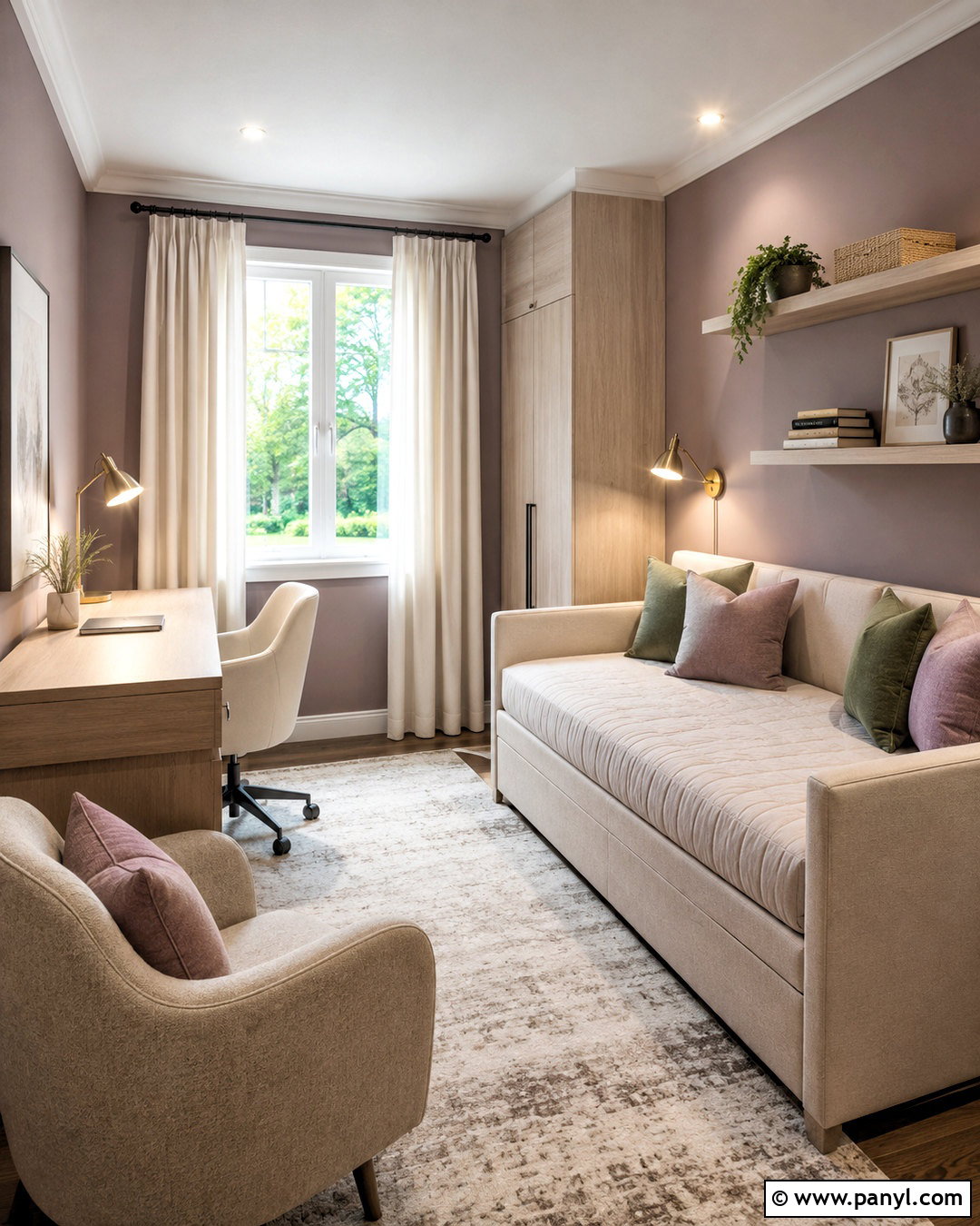 Mauve Office Guest Room - 20 mauve office ideas