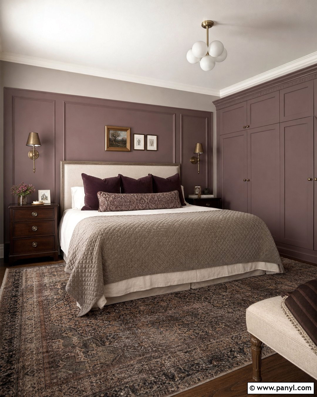 Mauve Paint With Gray Walls - 20 Paint Colors That Go With Gray Walls
