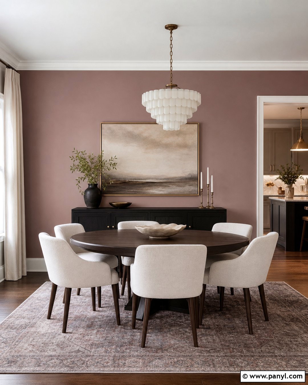 Mauve Pink Dining Room Accent Wall - 35 pink accent walls