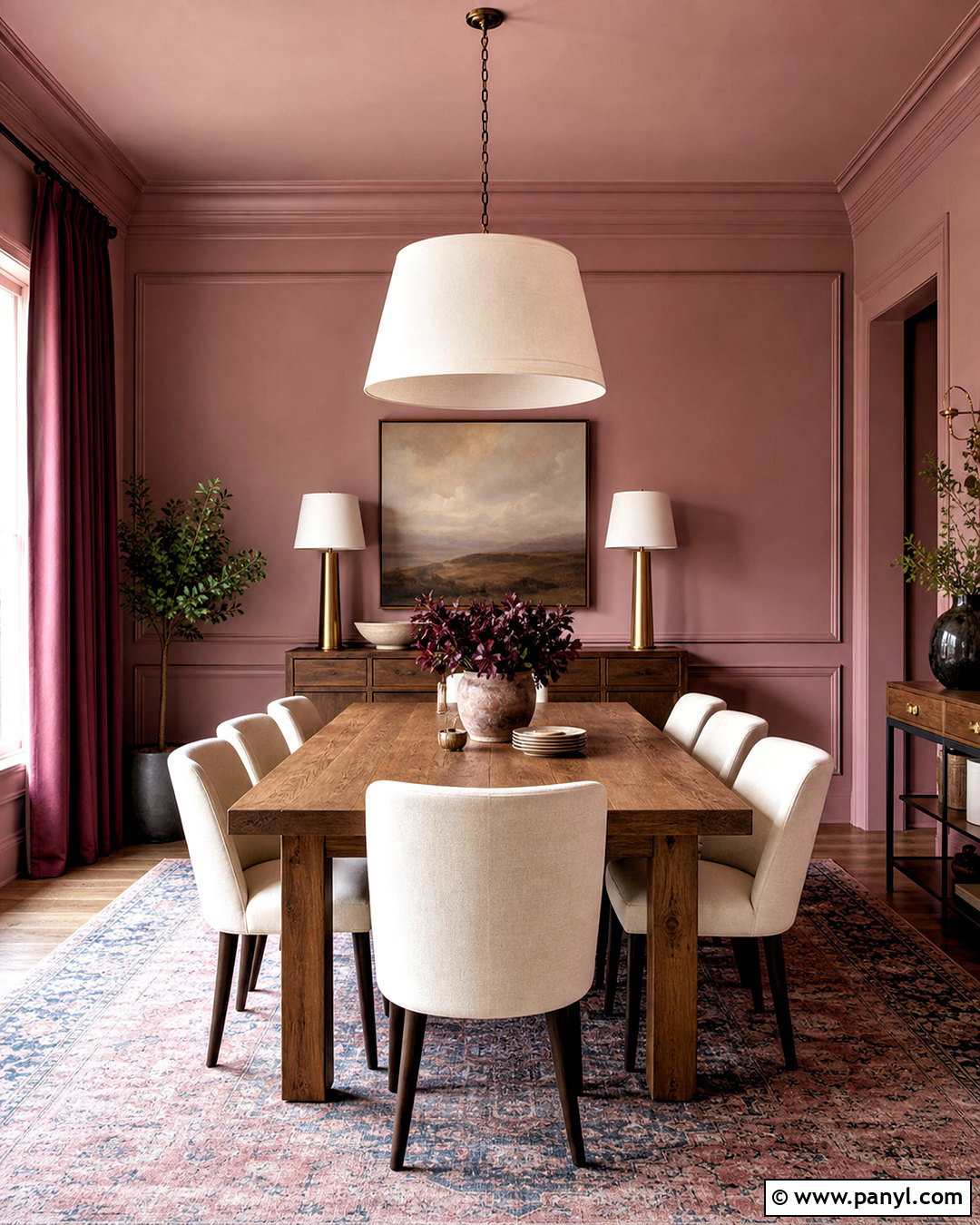 Mauve Pink Dining Room - 20 pink room colors