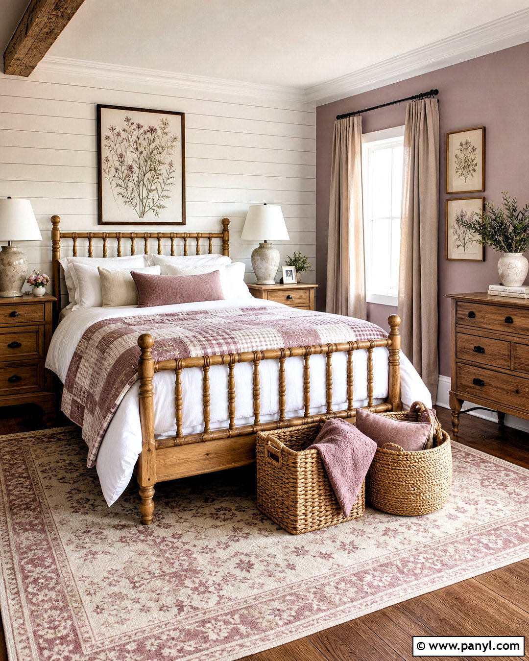 Mauve Pink Farmhouse Bedroom - 20 mauve pink bedroom ideas