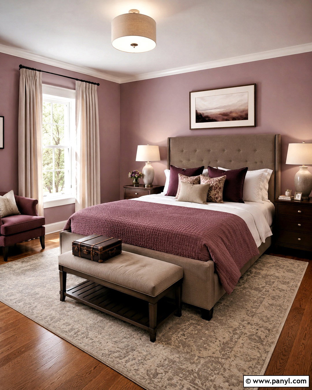 Mauve Pink Guest Bedroom - 20 pink paint bedroom ideas