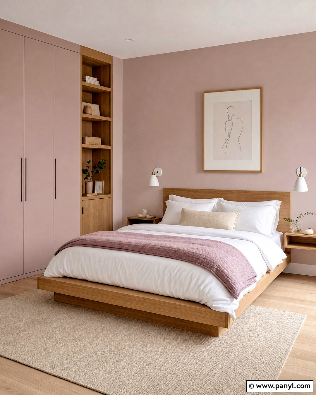 Mauve Pink Minimalist Bedroom - 20 mauve pink bedroom ideas