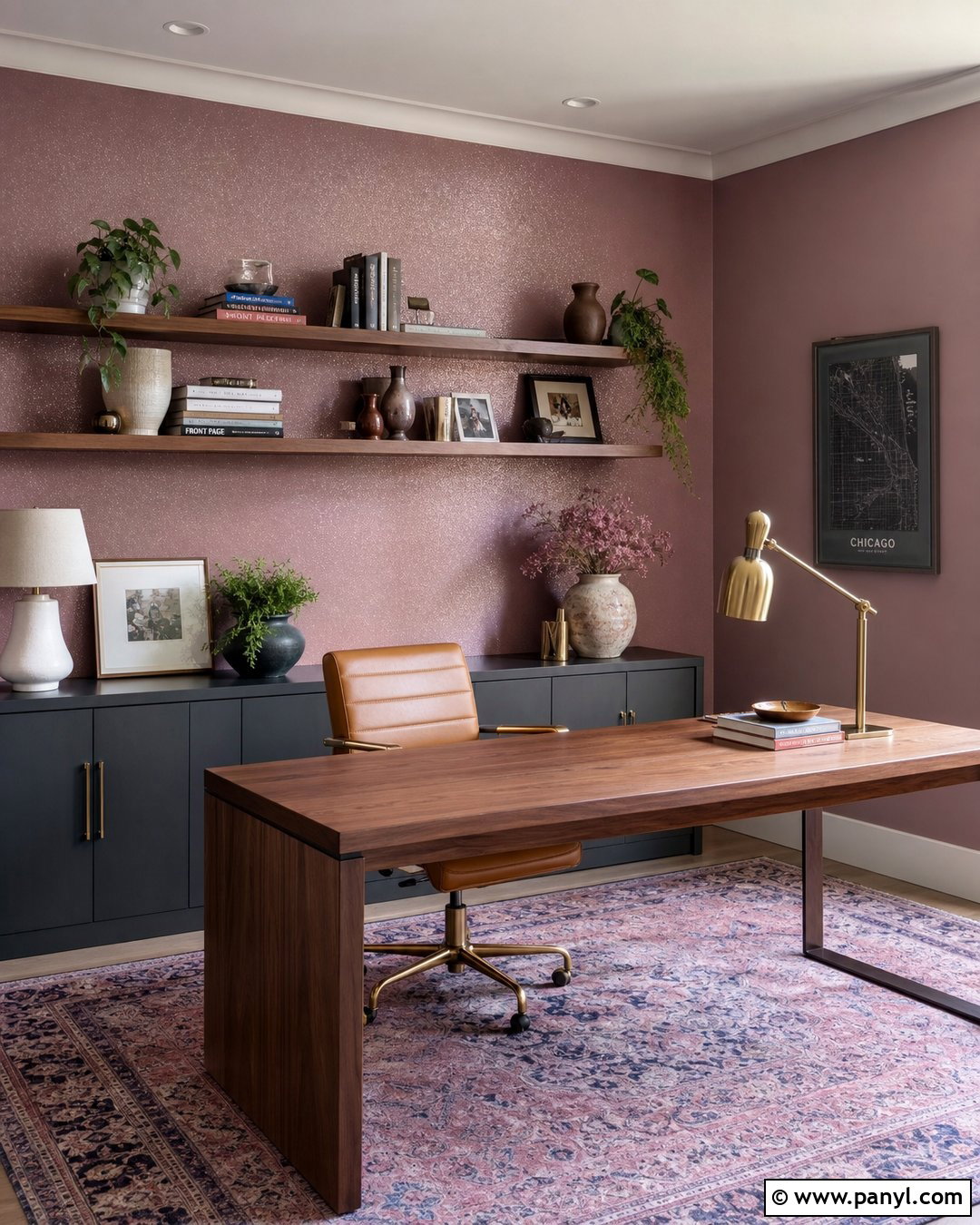 Mauve Pink Sparkle Home Office Wall - 20 Pink Sparkle Paint For Walls