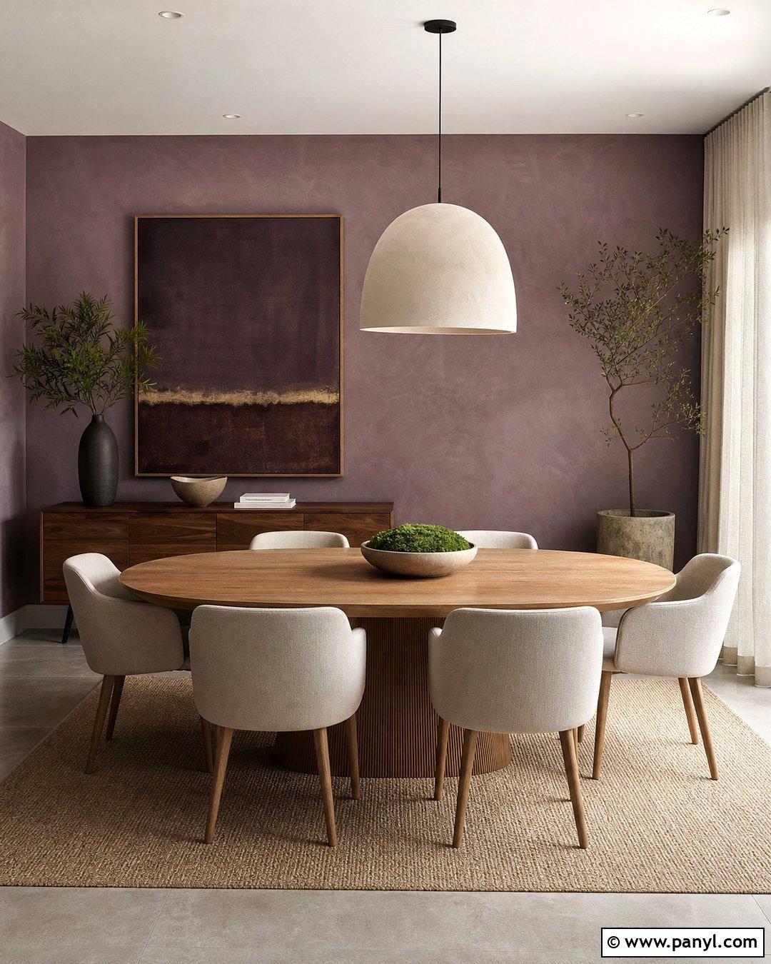 Mauve Purple Limewash Dining Room - 30 Purple Limewash Walls