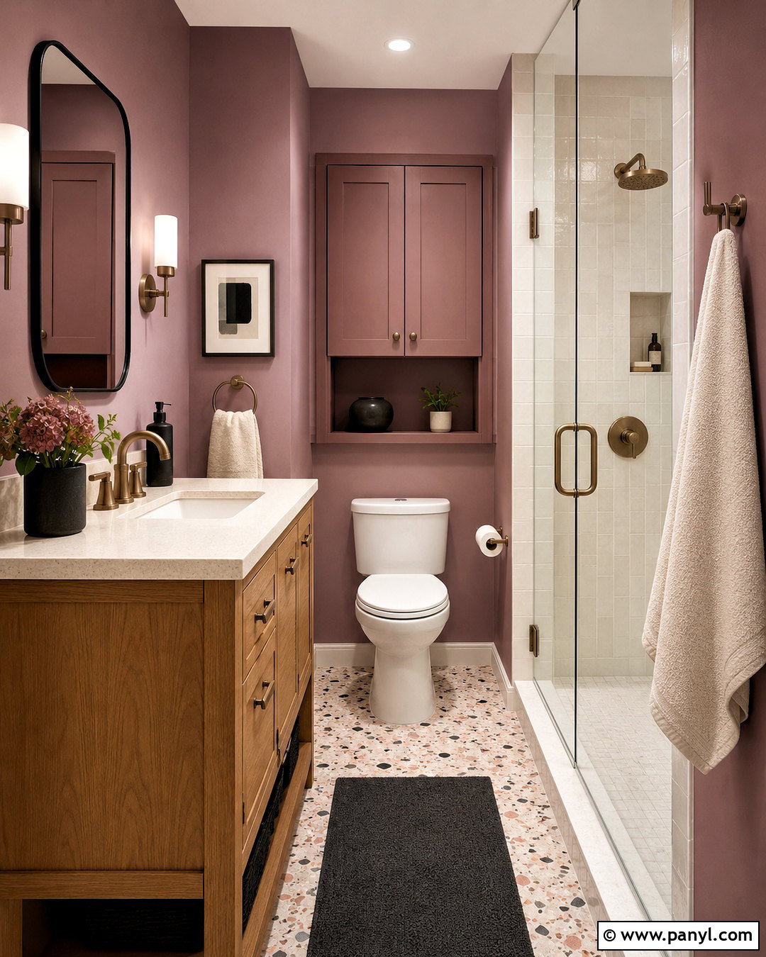 Mauve Small Bathroom Walls - 35 small bathroom wall colors