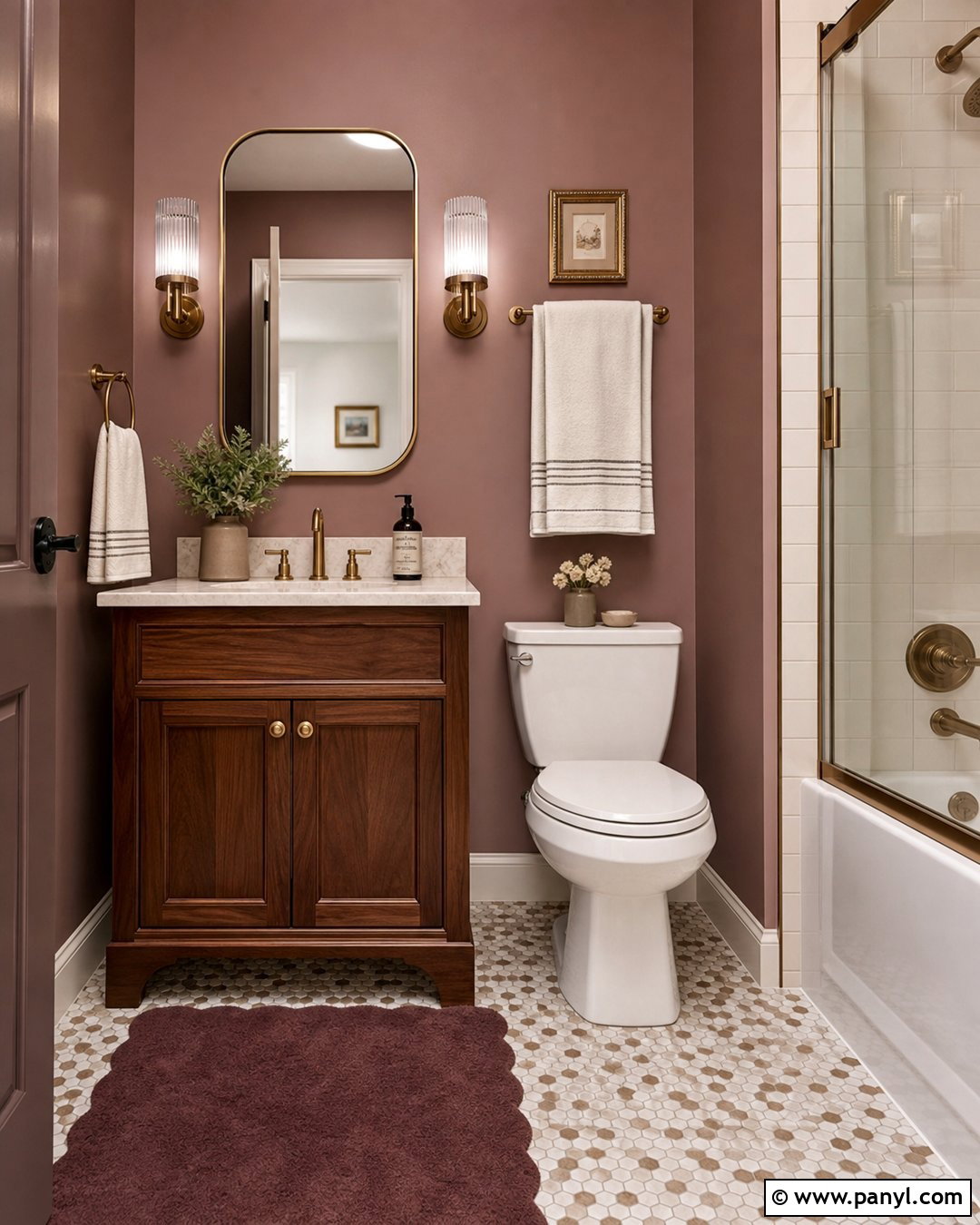 Mauve Small Bathroom Walls - 25 Small Bathroom Wall Color Ideas