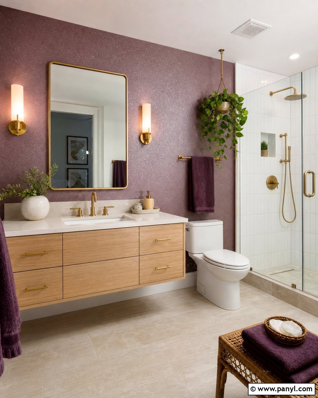 Mauve Sparkle Bathroom Walls - 20 Purple Sparkle Paint For Walls
