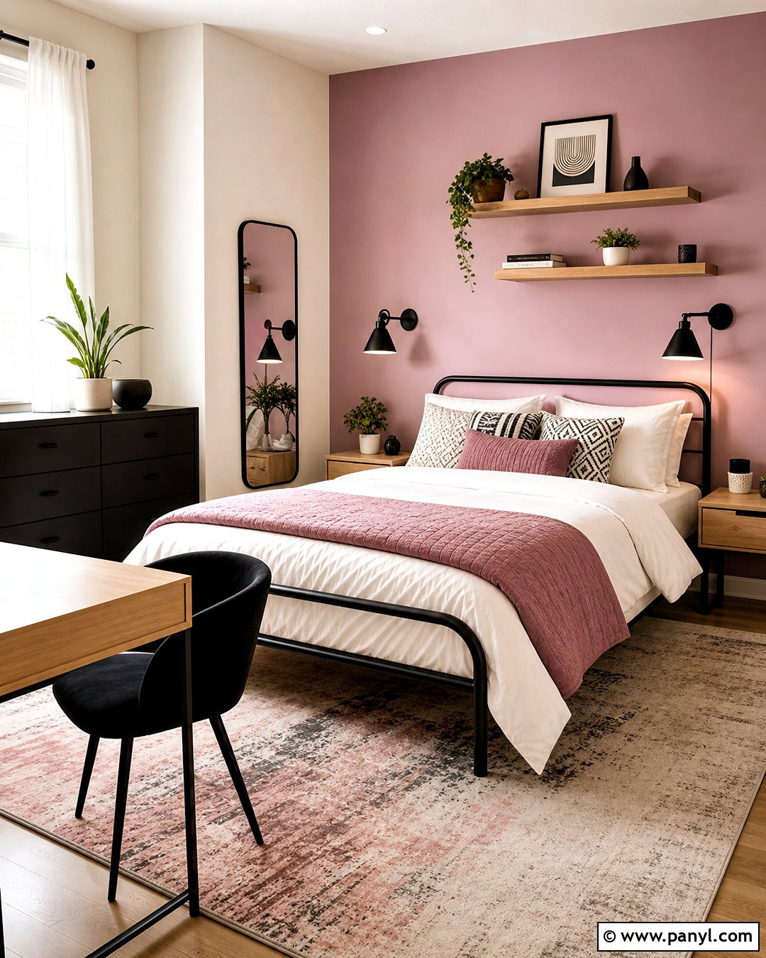 Mauve Teen Bedroom With Black Accents - 20 mauve room ideas