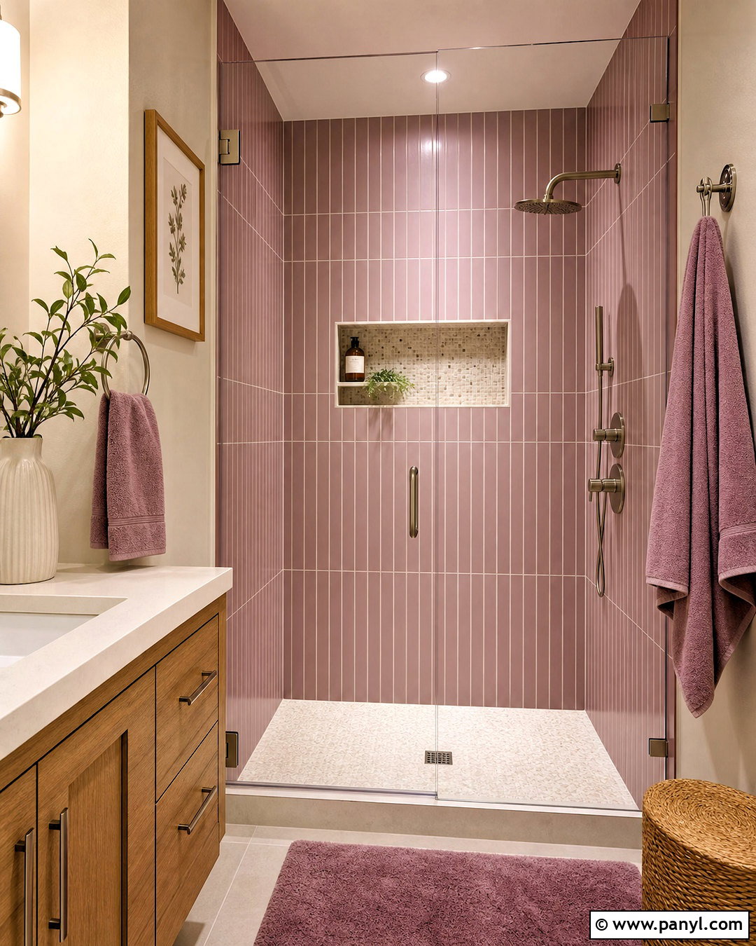 Mauve Tile Shower - 20 mauve bathroom ideas