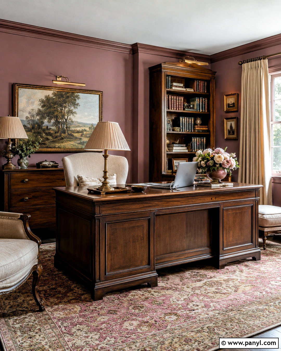 Mauve Vintage Office - 20 mauve office ideas