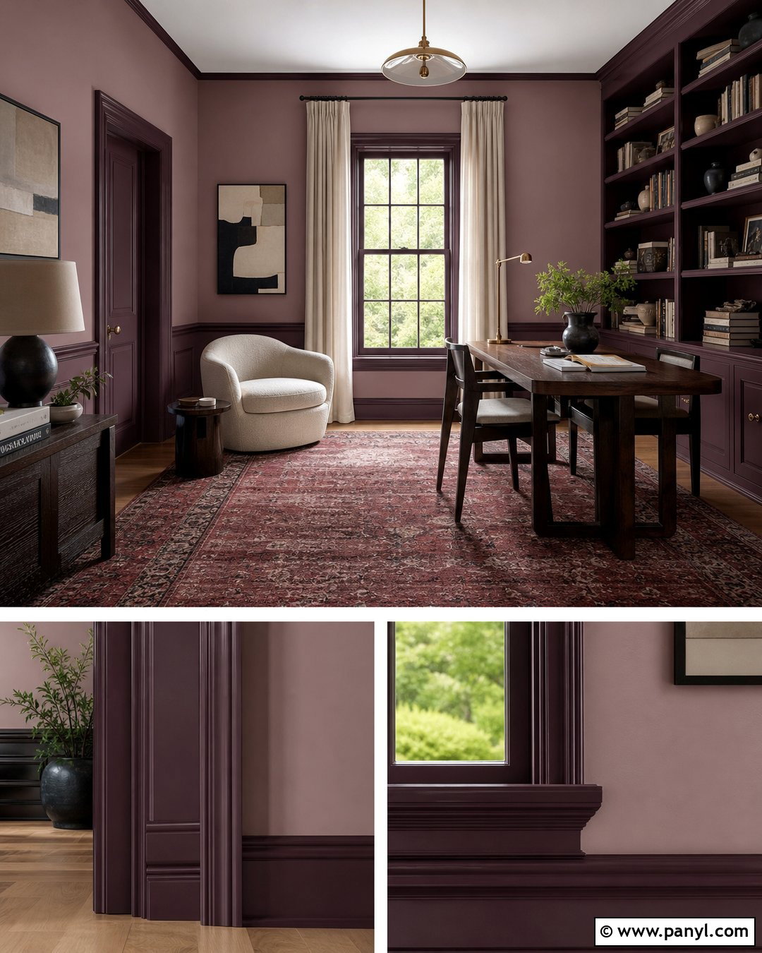 Mauve Walls With Plum Trim - 25 Painted Baseboards And Trim Wall Colors