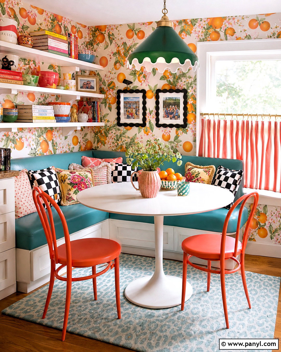 Maximalist Breakfast Nook - 20 bright maximalist decor ideas