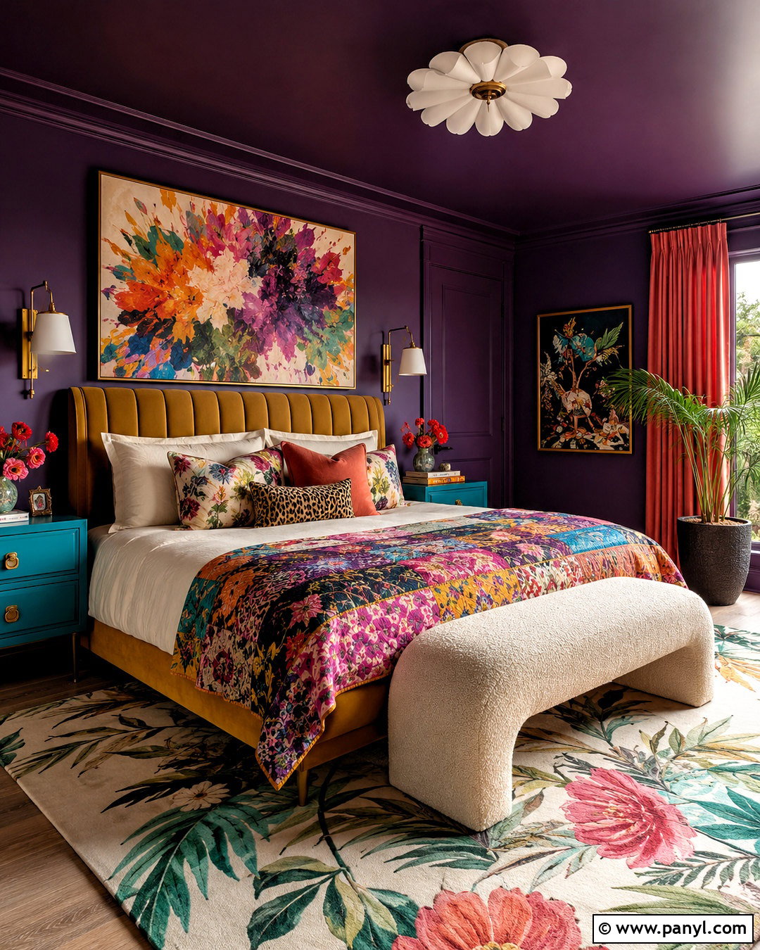 Maximalist Color Drenched Bedroom - 20 modern maximalist decor ideas