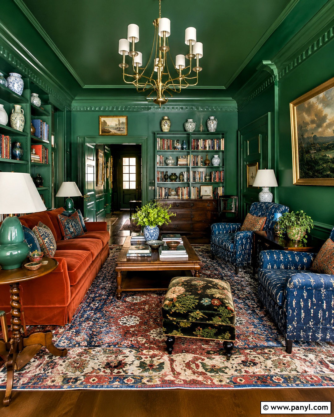 Maximalist Color Drenching - 20 maximalism interior design ideas