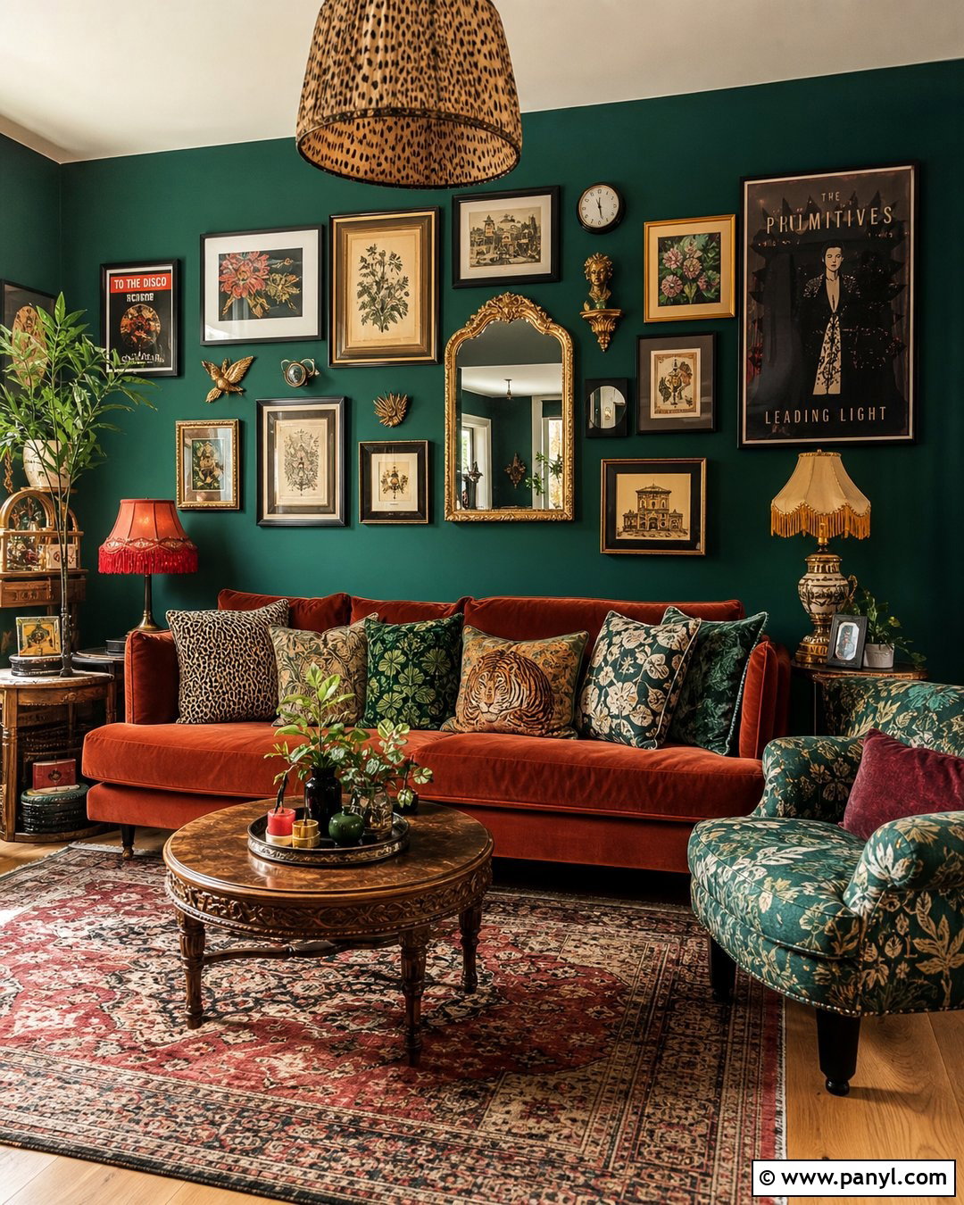 30 Dark Green Feature Wall Living Room Ideas for a Cozy Update