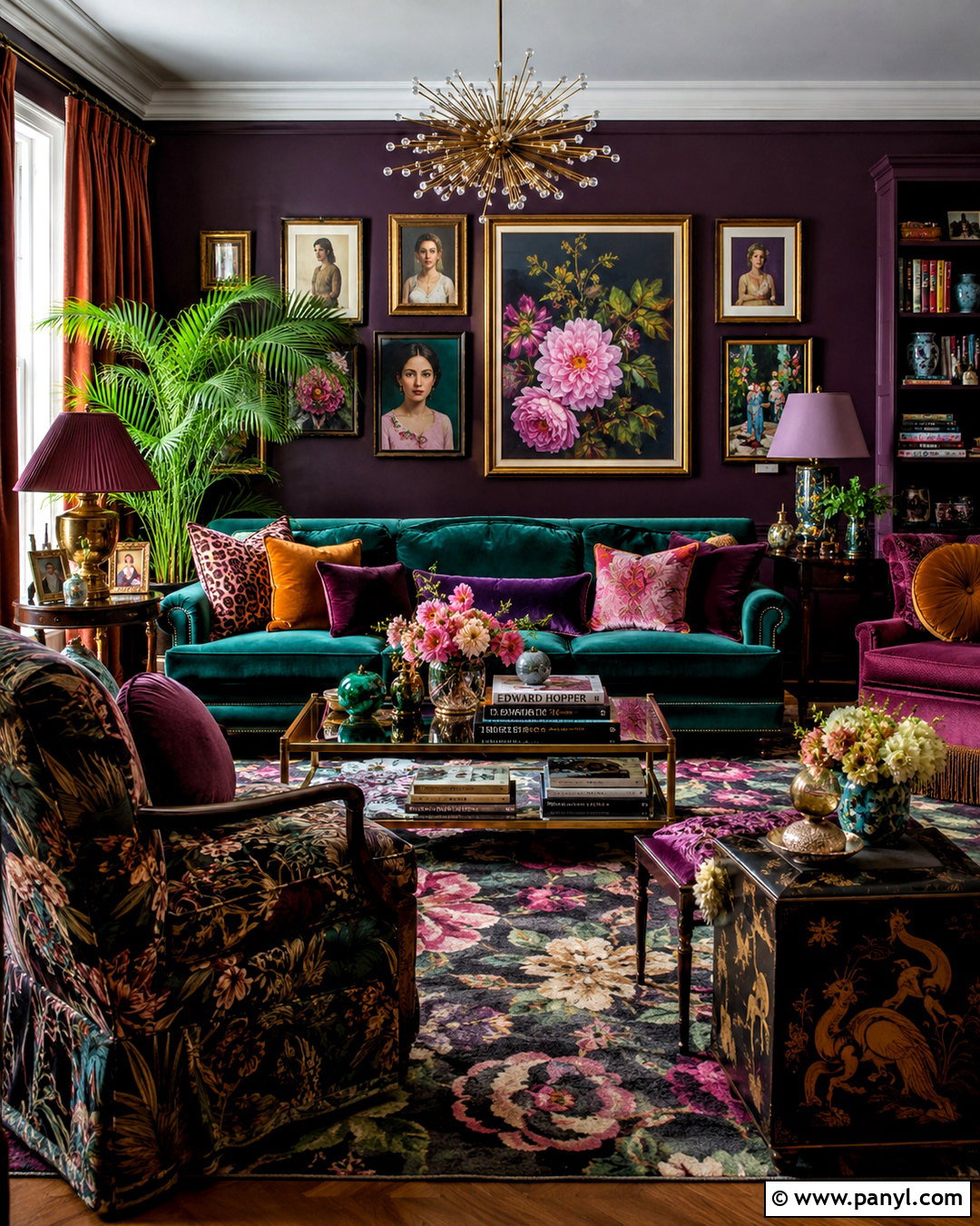 Maximalist Dark Wall Living Room - 20 dark wall living room ideas