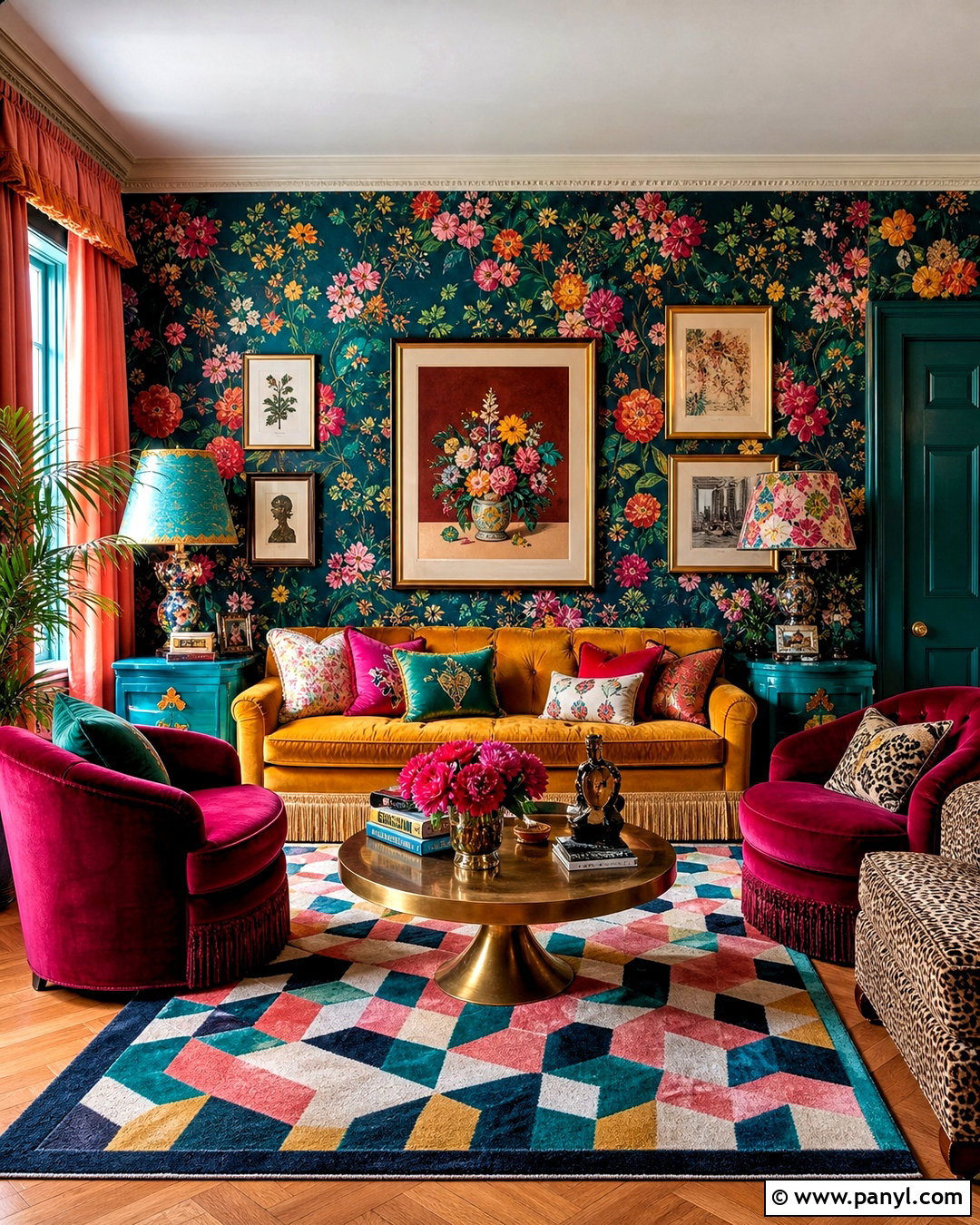 Maximalist Floral Wallpaper Living Room - 20 floral wallpaper living room ideas