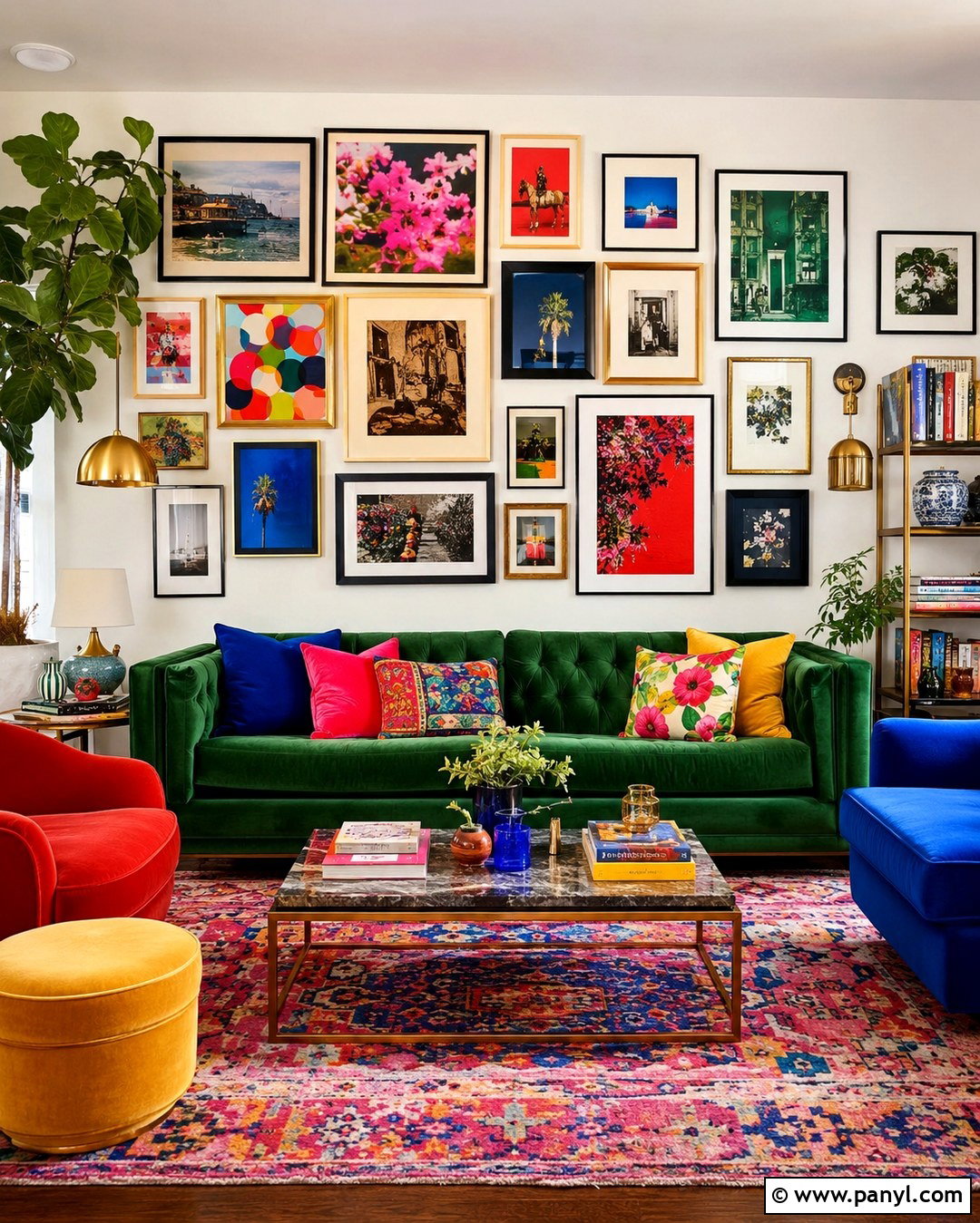 Maximalist Gallery Wall Photos - 20 Gallery Wall Color Photos