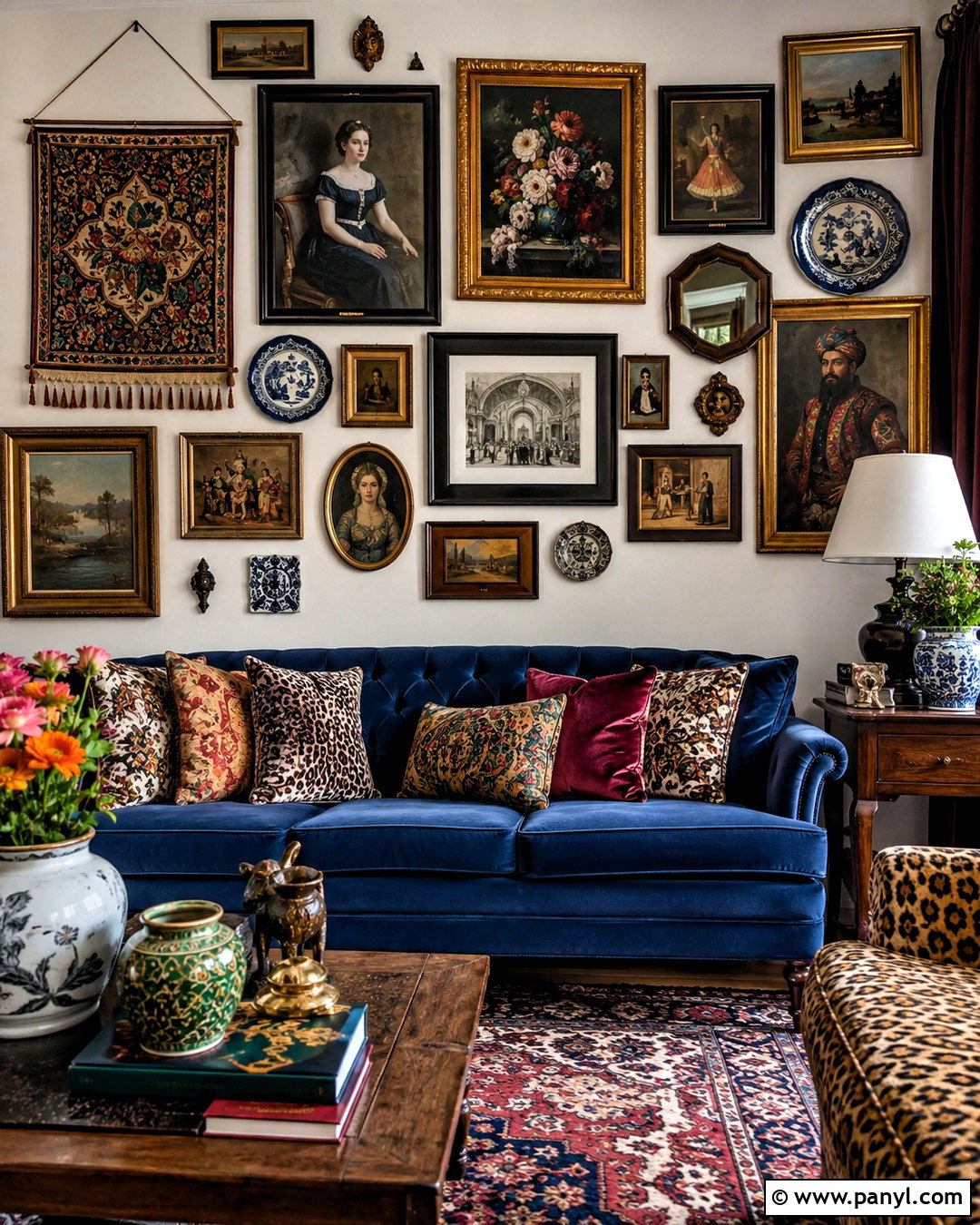Maximalist Gallery Wall - 20 maximalism interior design ideas