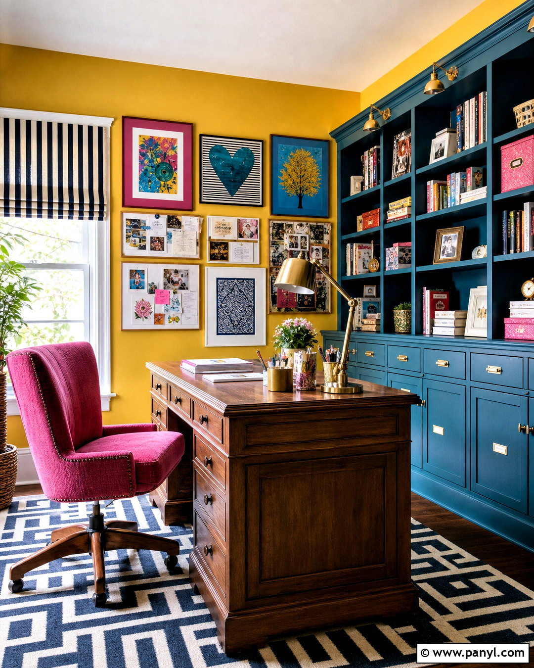 Maximalist Home Office - 20 bright maximalist decor ideas