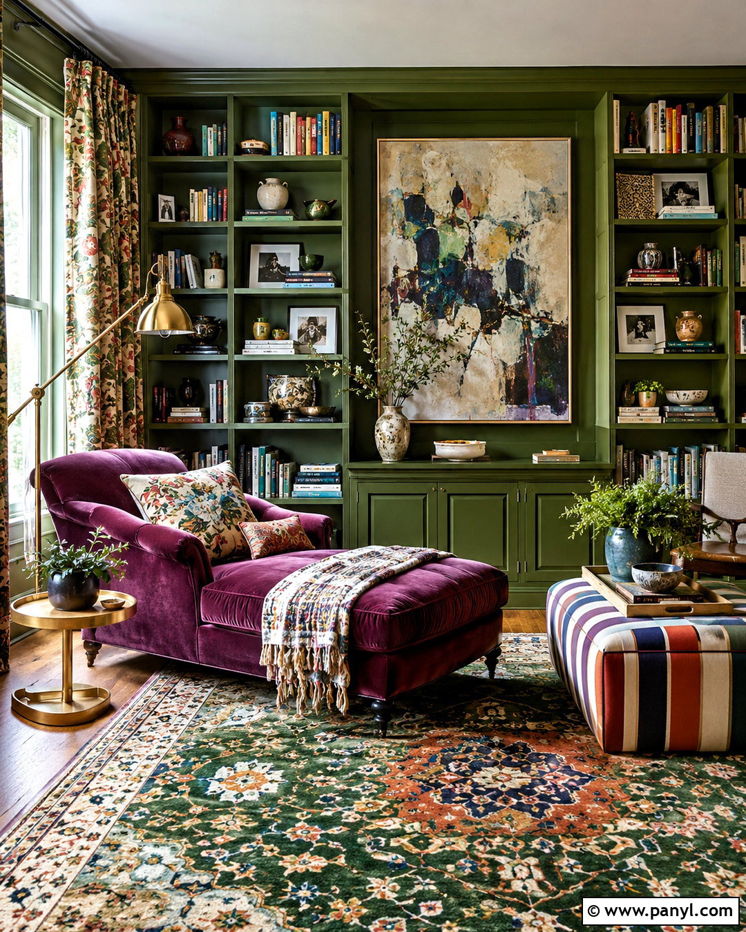 Maximalist Reading Room - 20 modern maximalist decor ideas