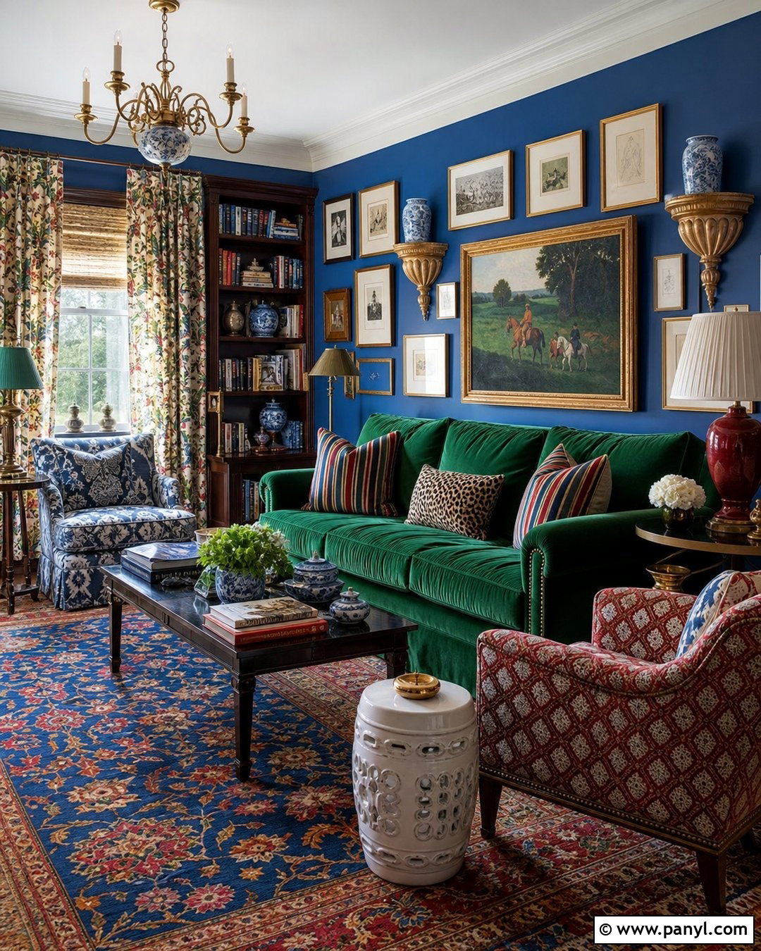 Maximalist Room With Blue Walls - 35 room with blue walls