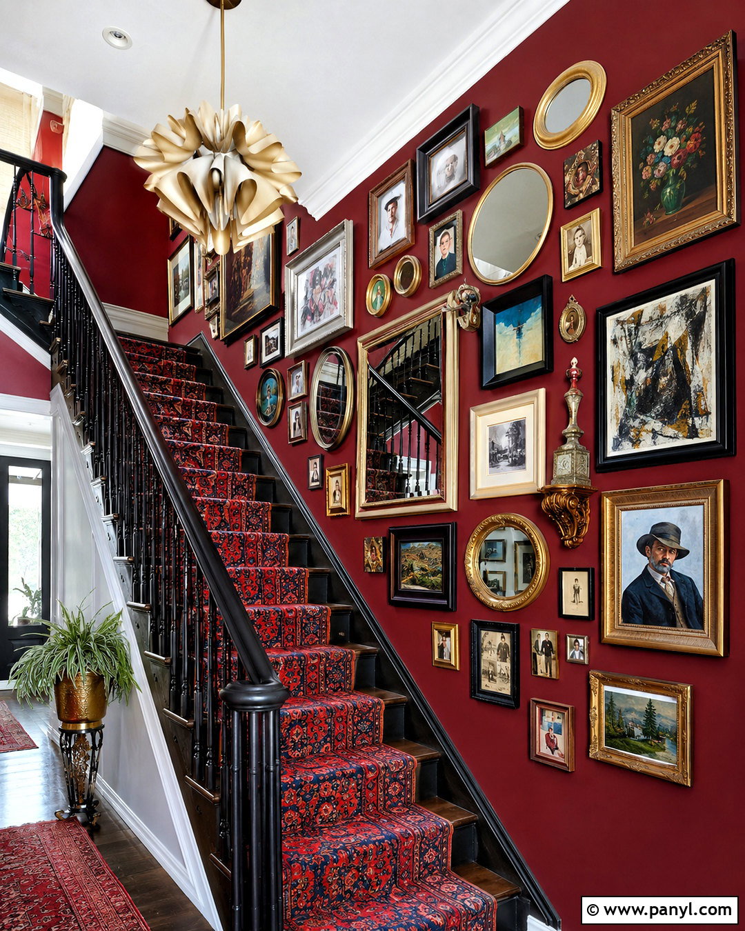 Maximalist Staircase Gallery Wall - 20 maximalist gallery wall ideas