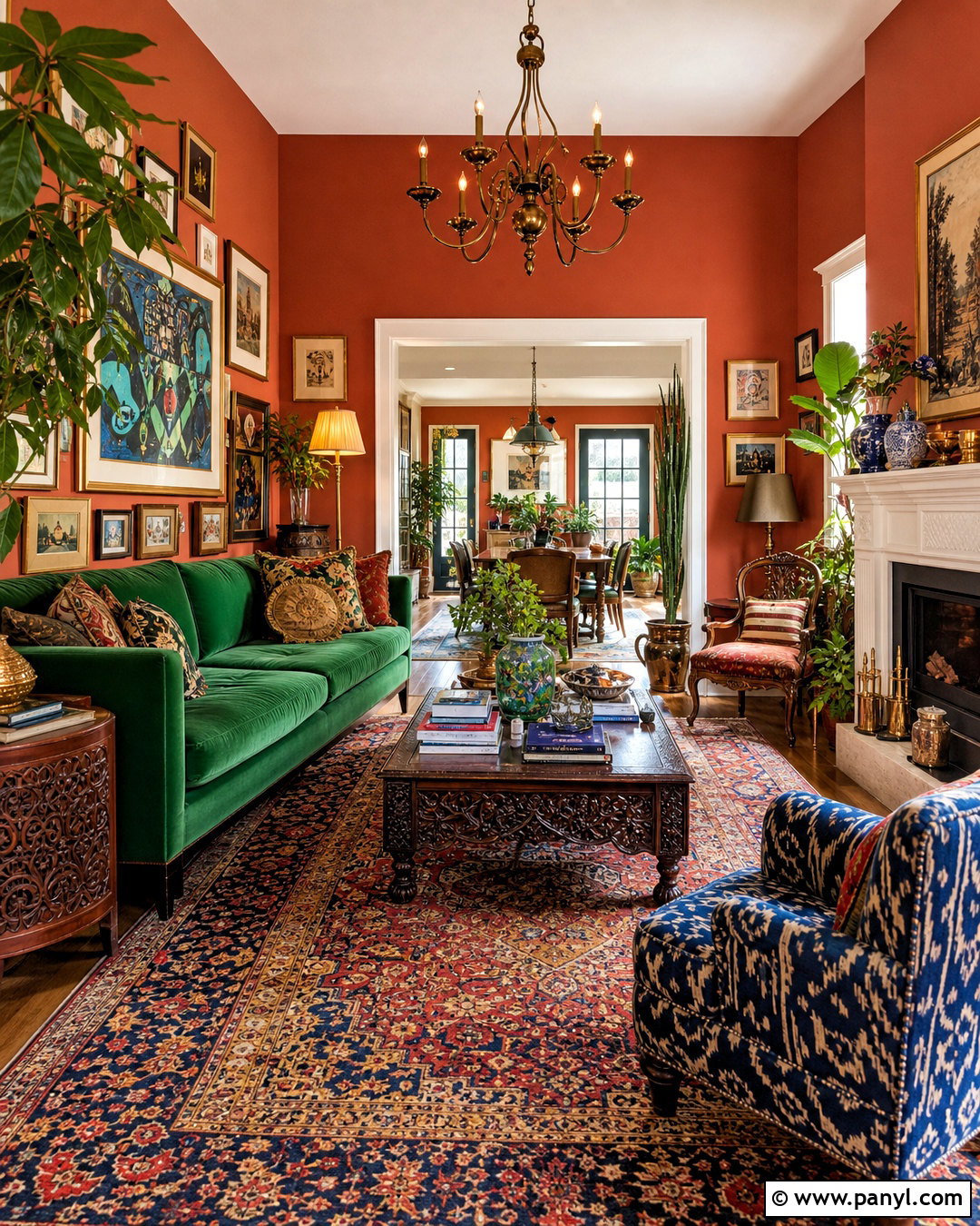 Maximalist Terra Cotta Living Room - 20 terra cotta living room ideas