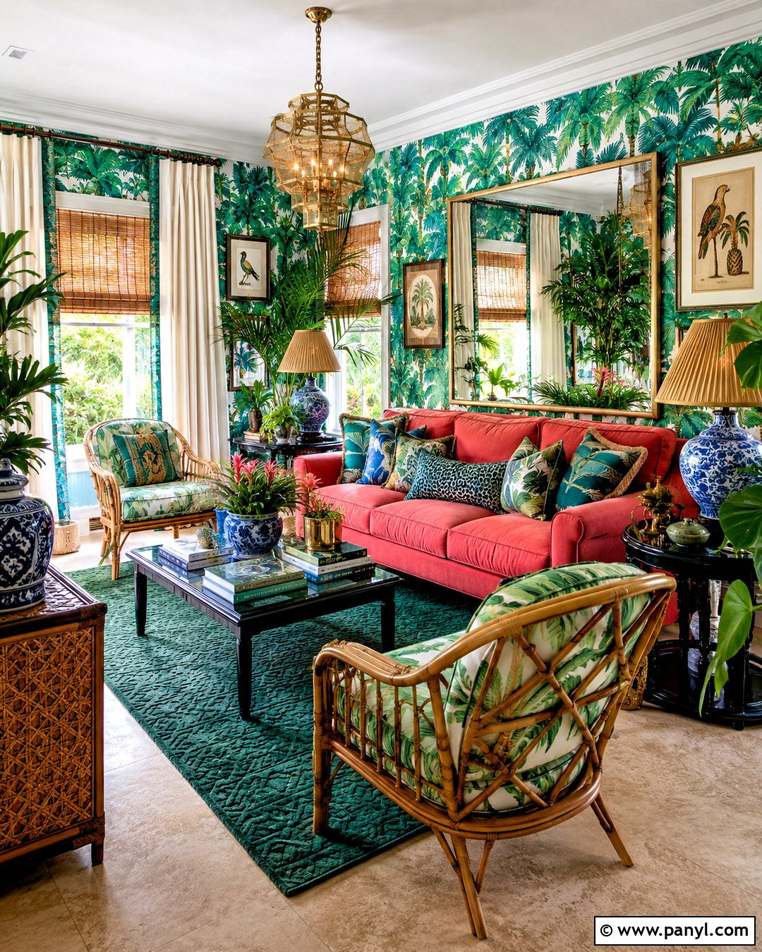 Maximalist Tropical Interior - 20 maximalism interior design ideas