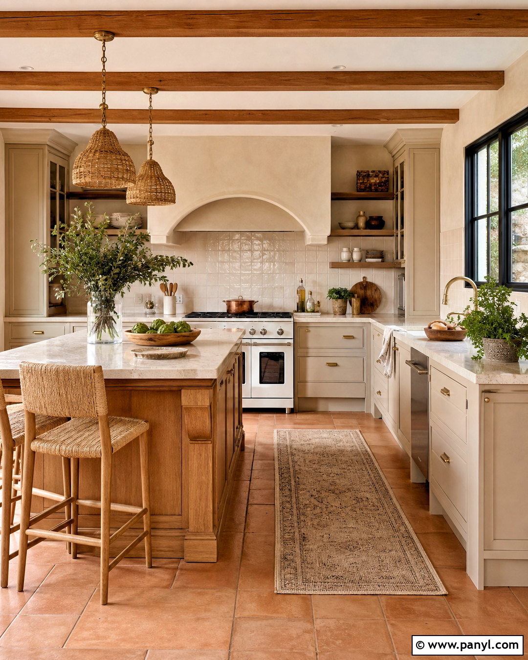 Mediterranean Beige and Wood Kitchen - 20 beige and wood kitchen ideas