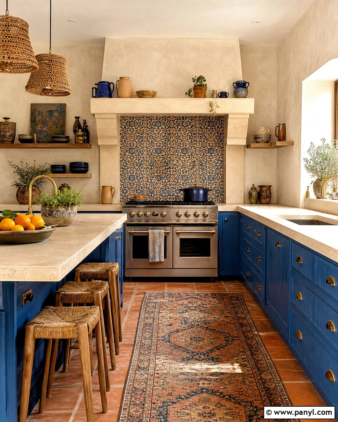 Mediterranean Blue Kitchen - 20 blue kitchen inspiration ideas