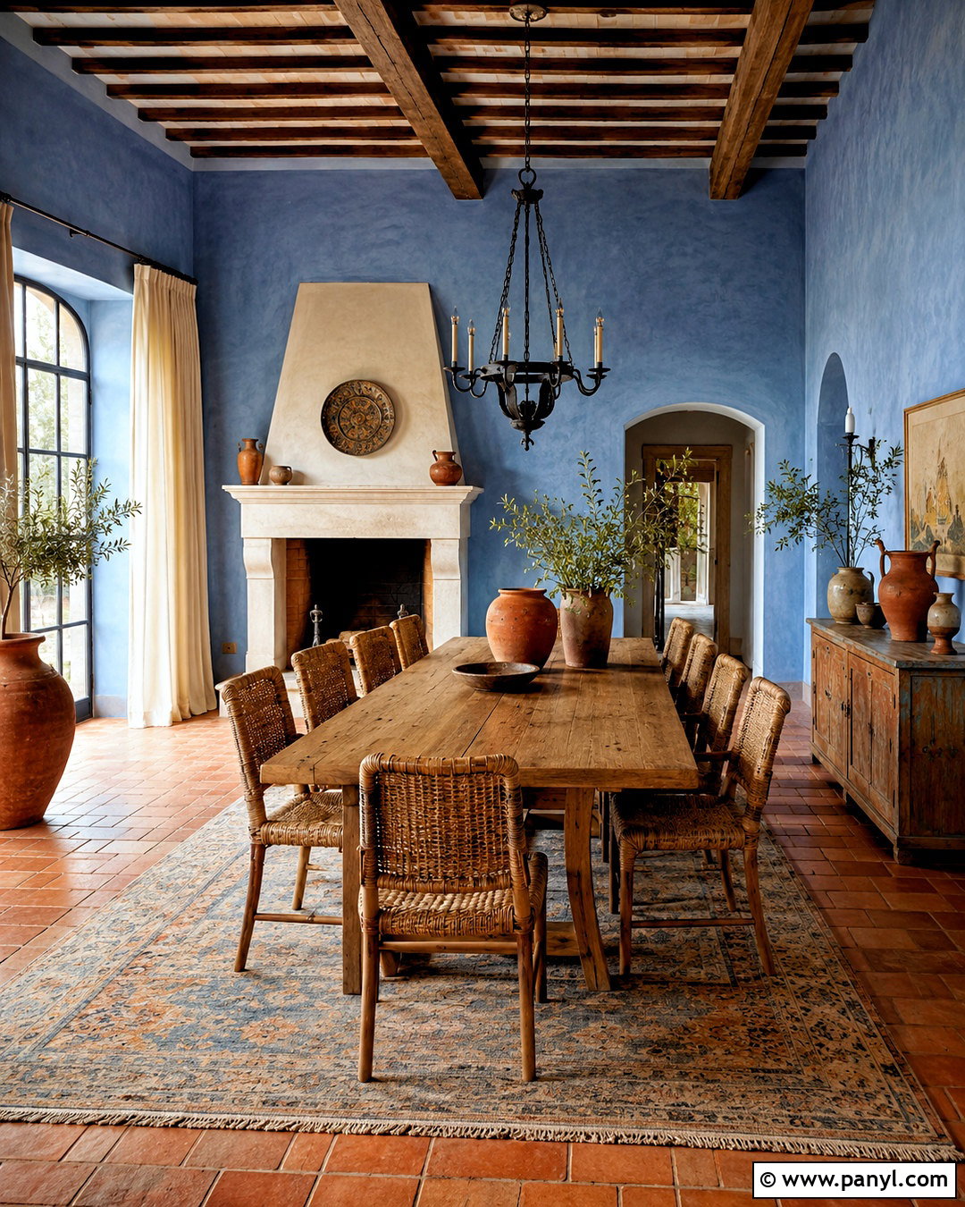 Mediterranean Blue Tuscan Walls - 35 tuscan wall colors