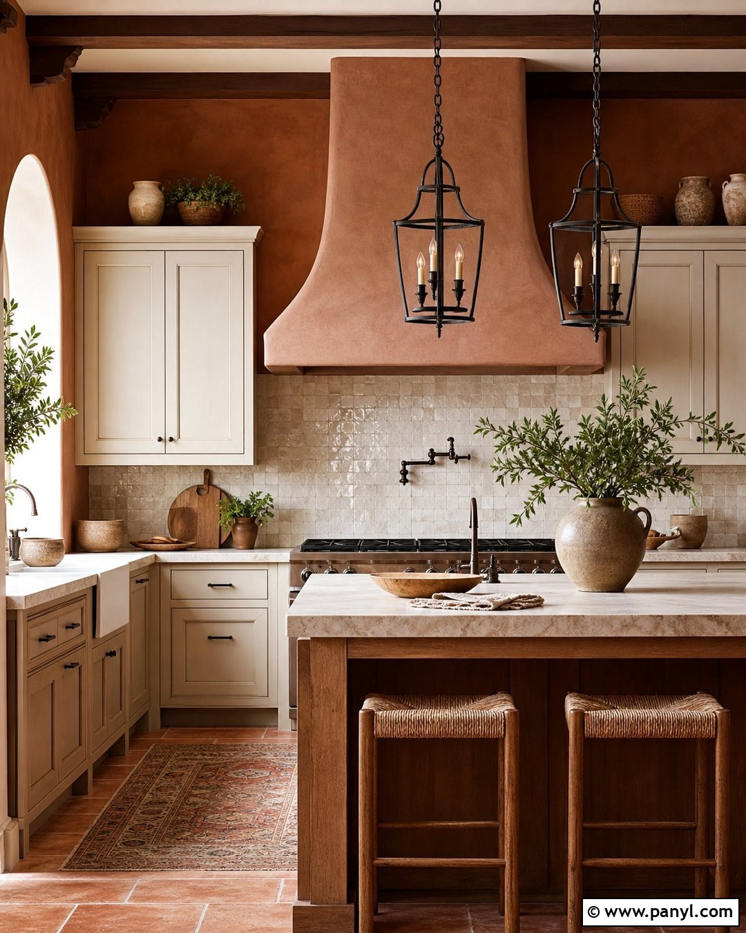 Mediterranean Brown Kitchen Walls - 35 Brown Kitchen Walls