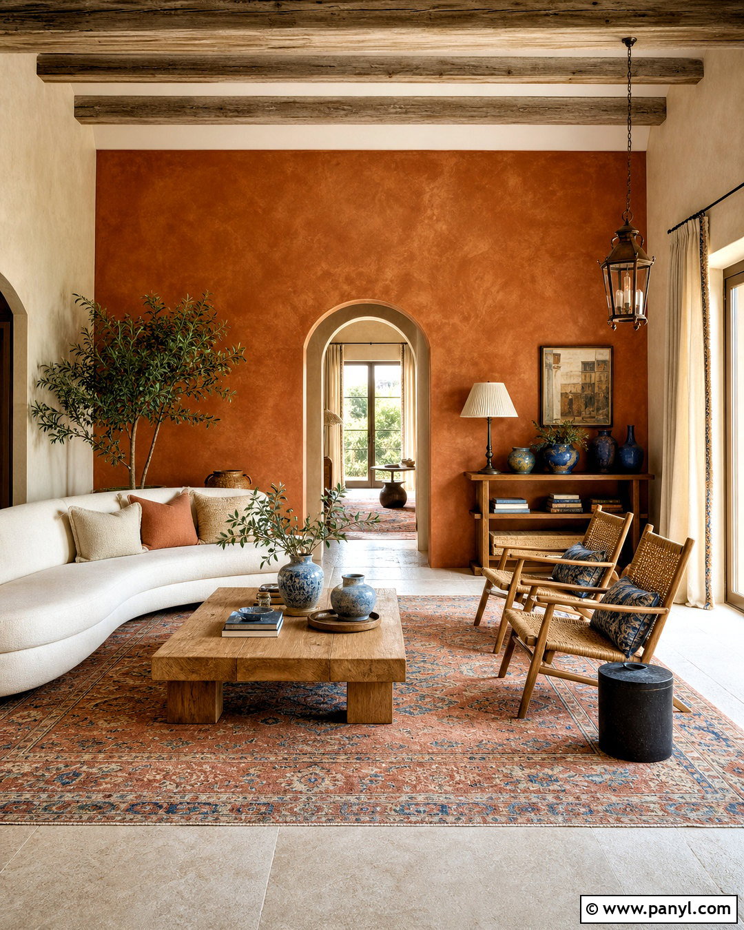 Mediterranean Burnt Orange Living Room Wall - 20 burnt orange living room walls