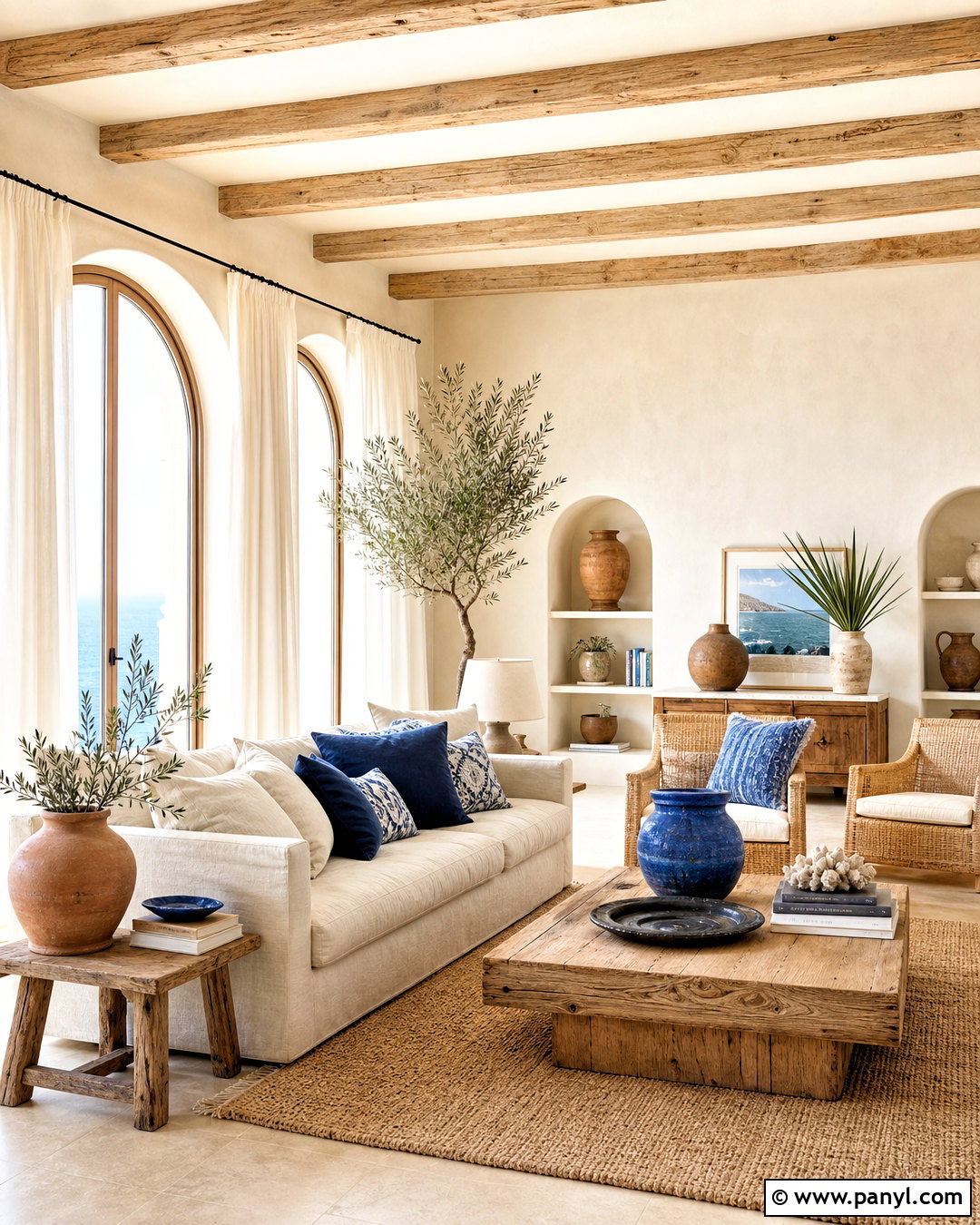Mediterranean Coastal Living Room - 20 beach interior design coastal style ideas