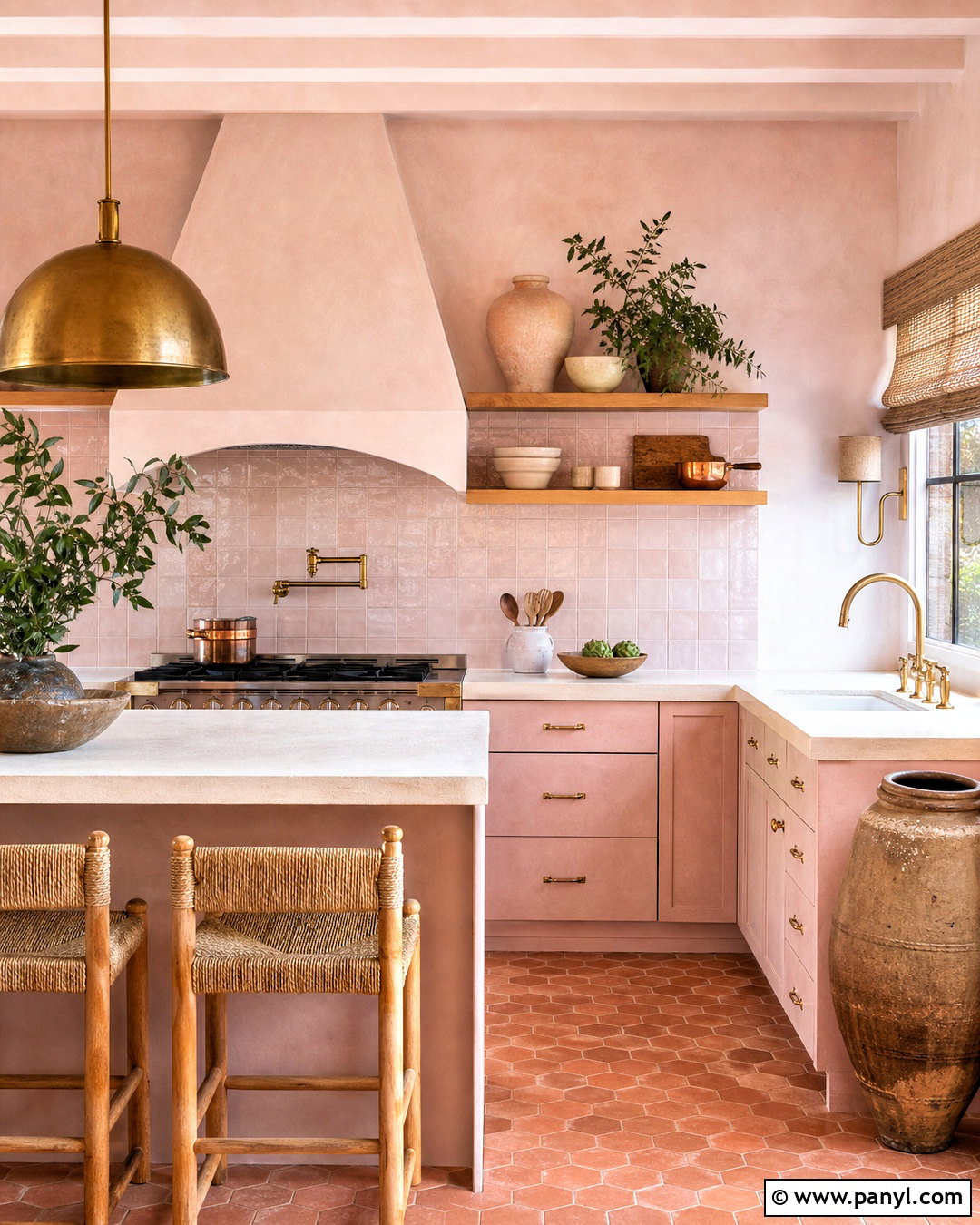 Mediterranean Pale Pink Kitchen - 20 pale pink kitchen ideas
