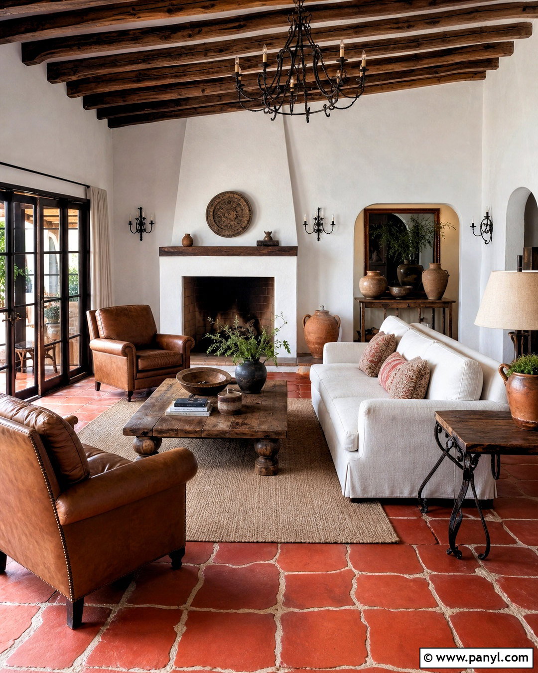 Mediterranean Red Floor Living Room - 20 red floor living room ideas