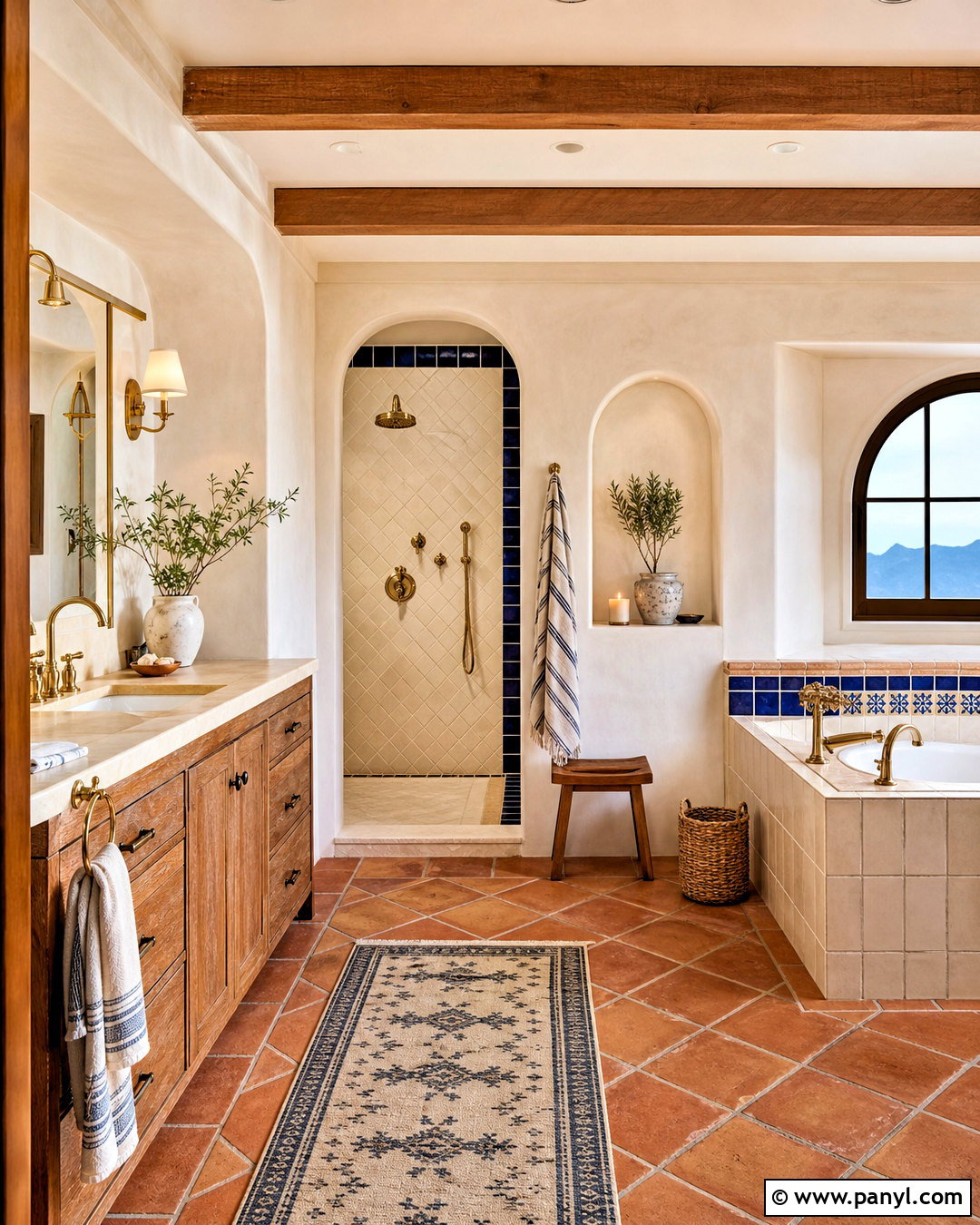 Mediterranean Terracotta Bathroom - 20 terracotta bathroom ideas