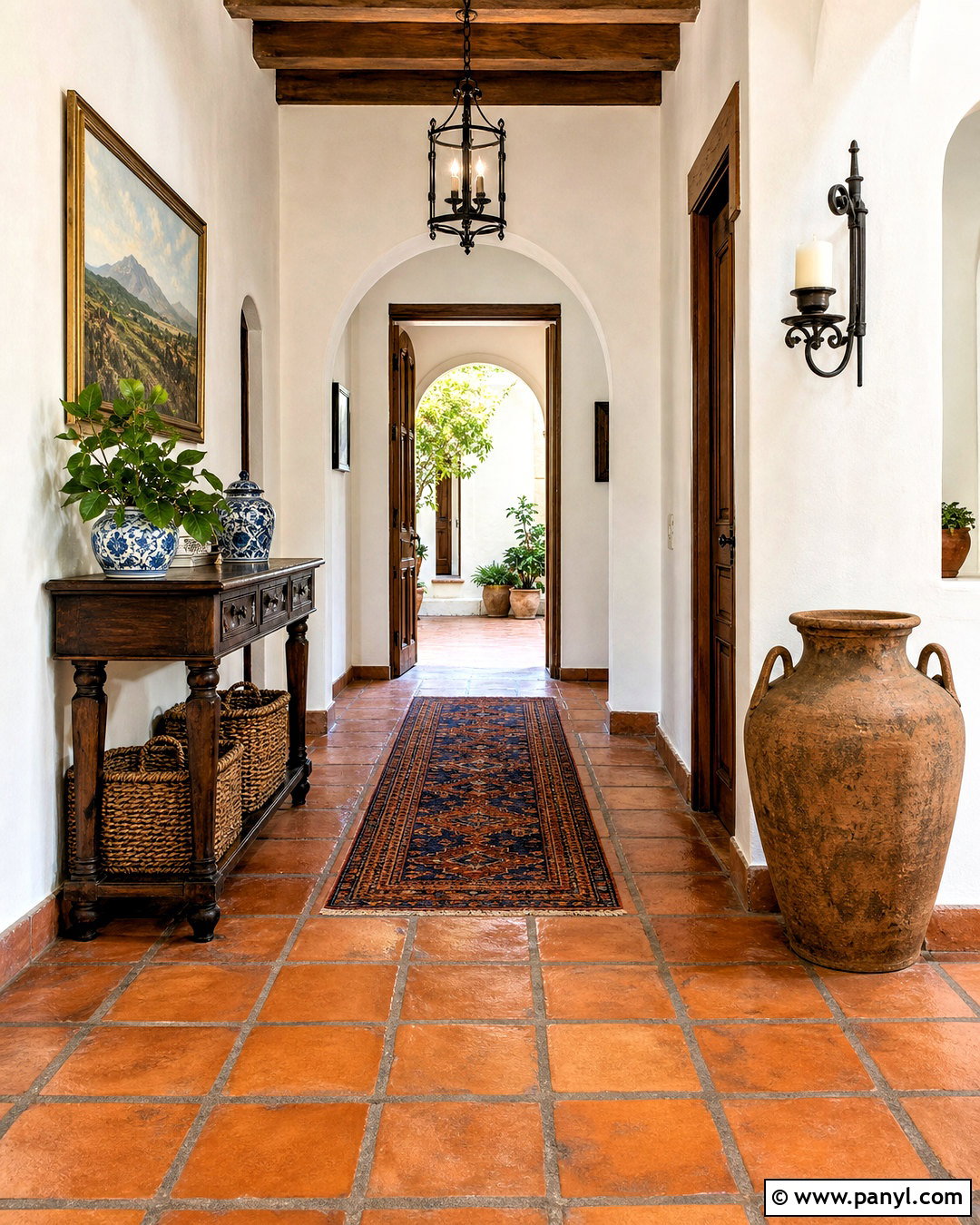 Mediterranean Terracotta Hallway - 20 terracotta hallway ideas