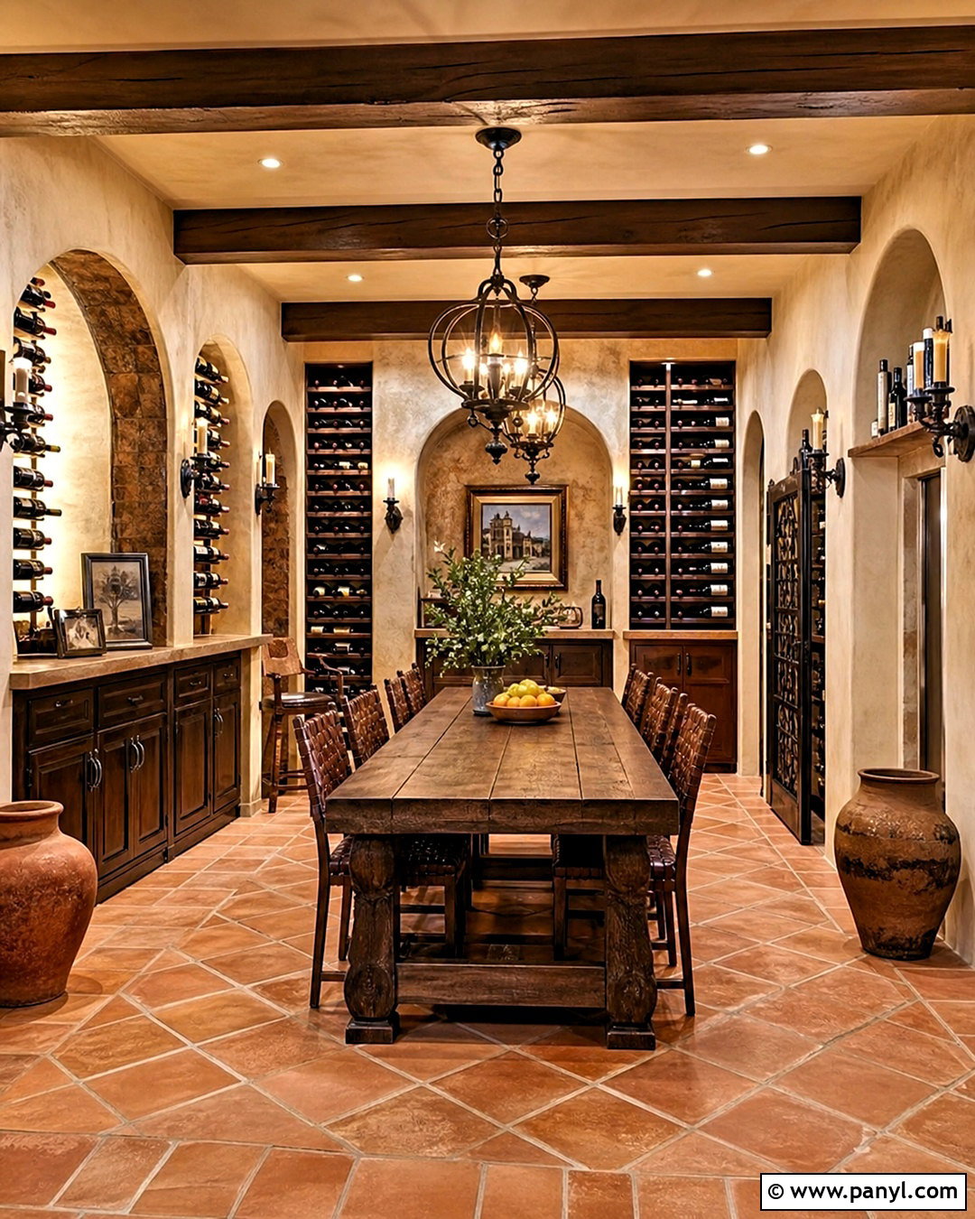 Mediterranean Wine Cellar - 20 wine cellar home design ideas