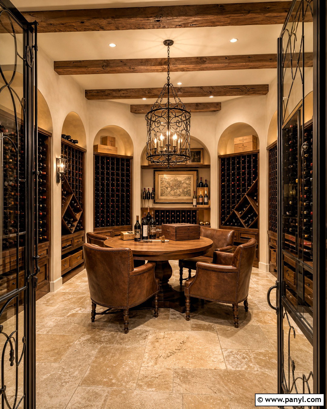 Mediterranean Wine Cellar - 20 high end custom residential wine cellars