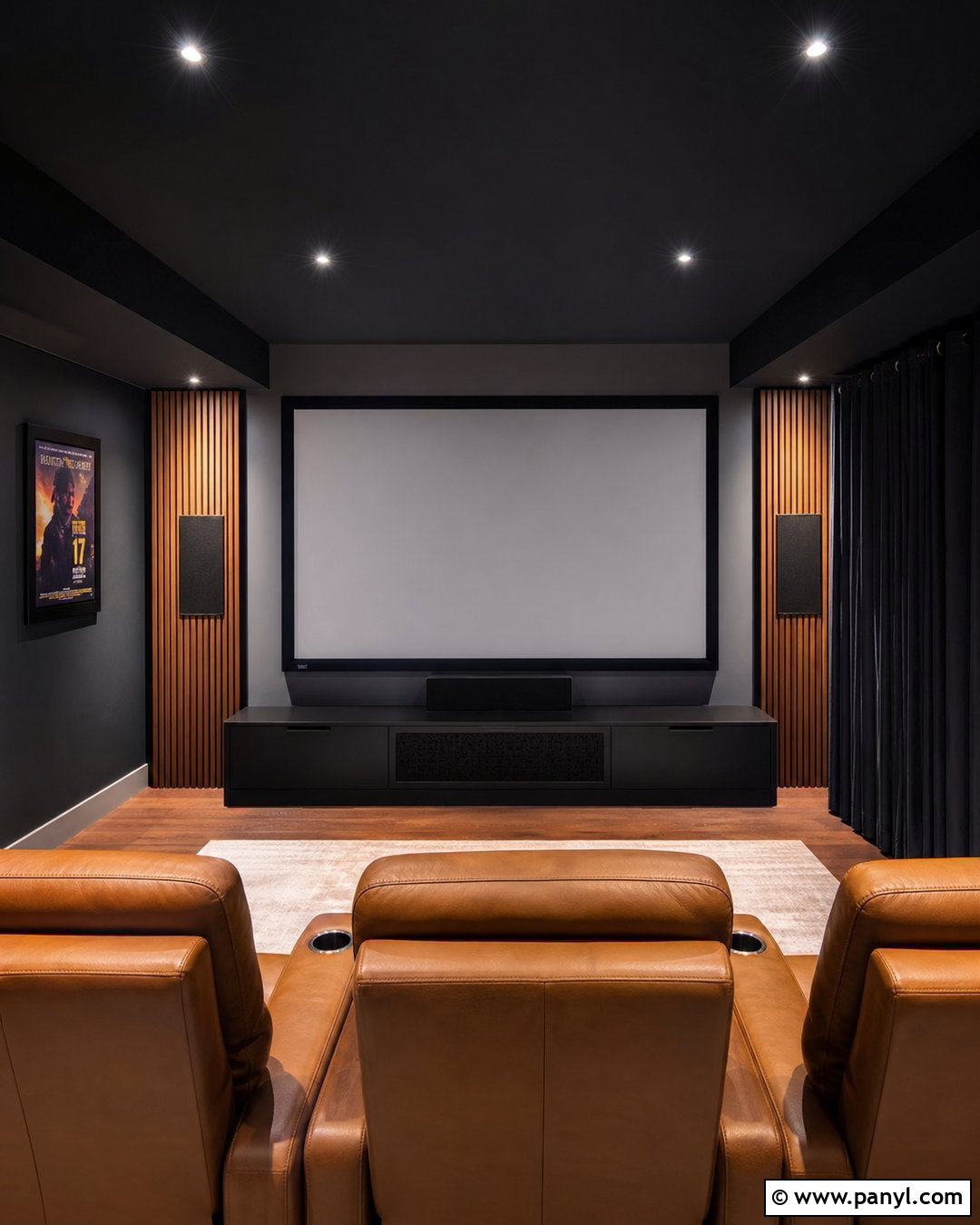 Medium Gray Projector Wall - 20 Projector Wall Color Ideas
