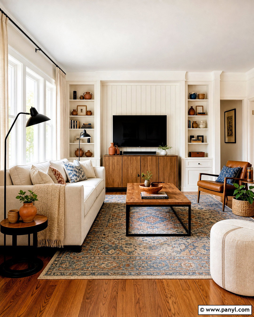 Medium Oak And Warm White Painted Wood Combination - 20 wood color combination ideas