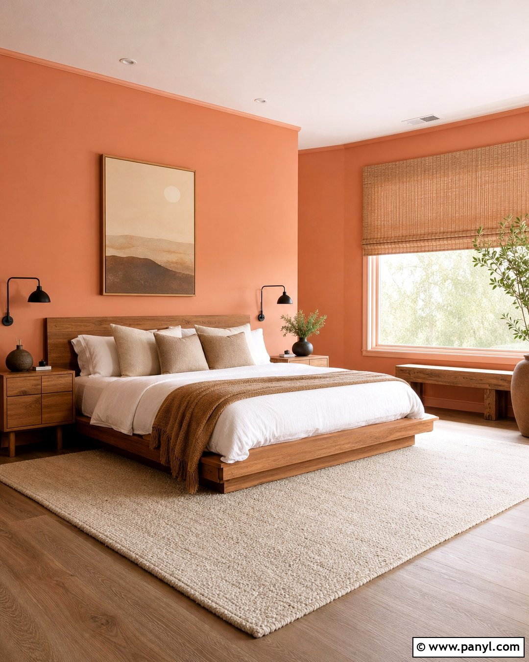 Melon Walls With Natural Oak Furniture - 20 Melon Walls