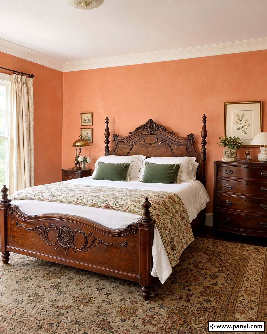 Melon Walls With Vintage Furniture - 20 Melon Walls
