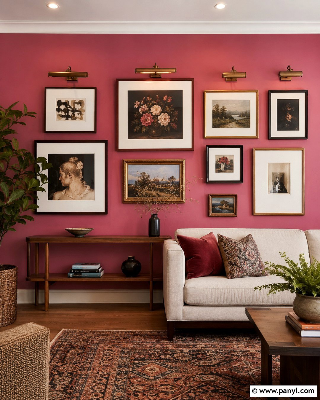 Melrose Pink Gallery Wall - 20 Melrose Pink Wall Ideas
